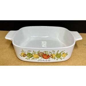 Vintage Corning Ware Casserole Dish 1 Quart A-1-B L'Echalote Spice of‎ Life USA